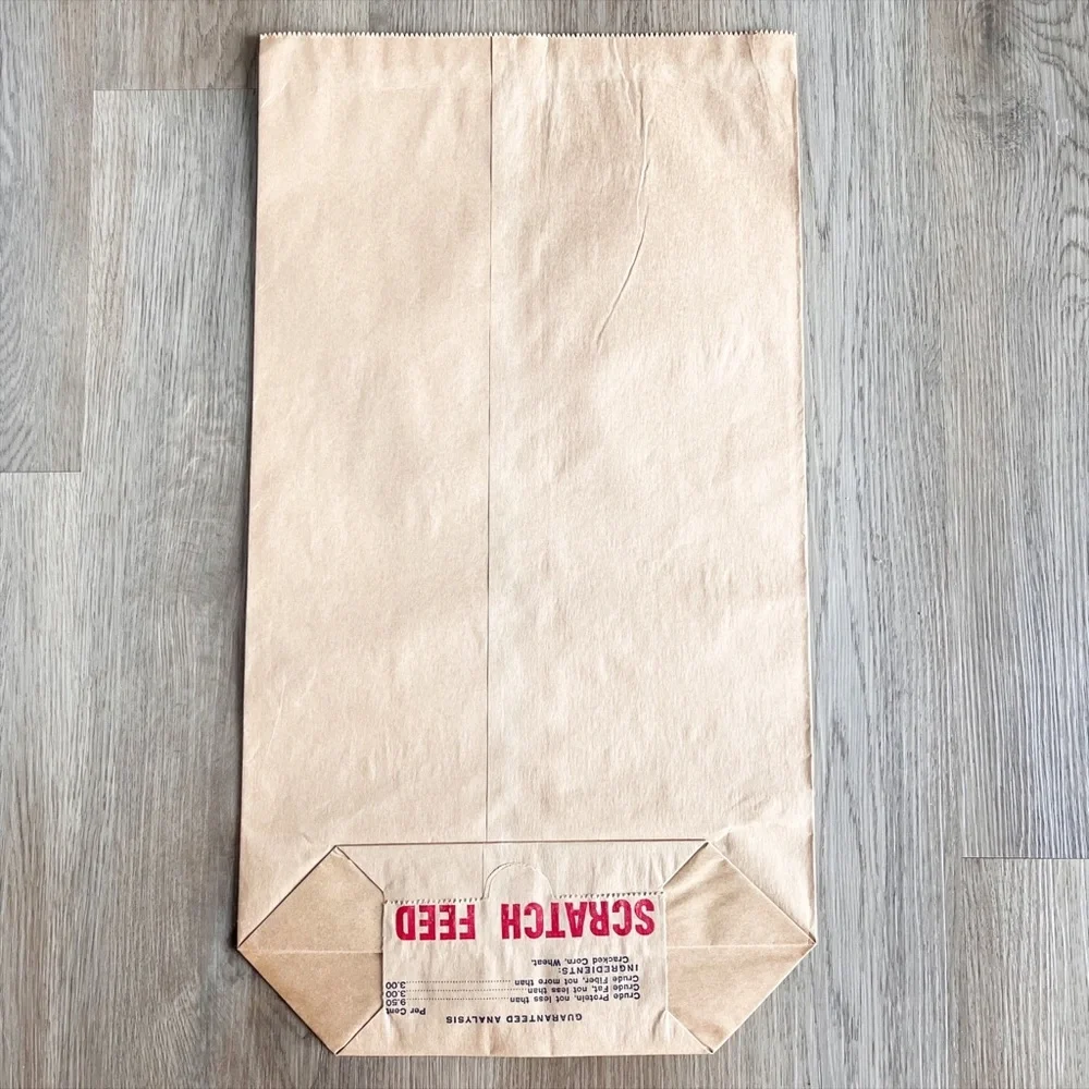 Vintage Paper Feed Sack Chicken‎ Hen Garrard Mills Lancaster Kentucky farmhouse